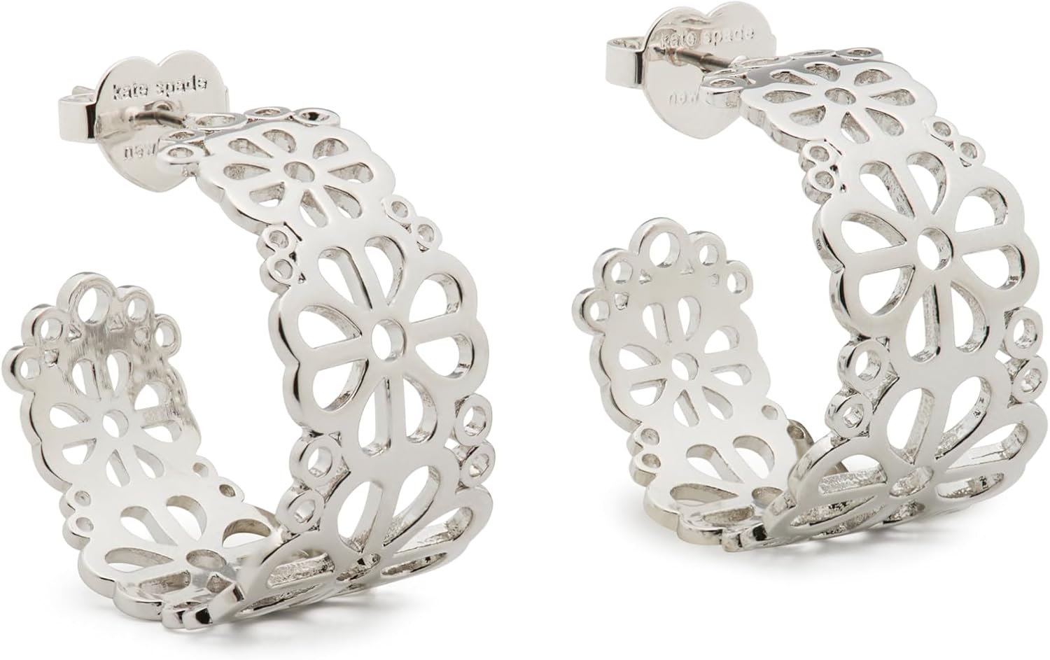 kate spade new york Spade Flower Lace Hoops