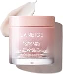 LANEIGE Masque de couchage Bouncy et ferme: Revitaliser, lisse, pivoine & Complexe de collagène, hydratation par obstruction
