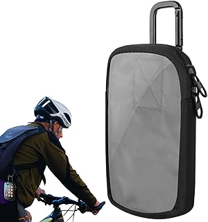 Estojo para MP3, Bolsa transporte para MP3 com janela transparente, Bolsa MP3 MP4 com mosquetão, estojo viagem para MP3, MP4, fones ouvido, cabo USB, disco U Bavokon