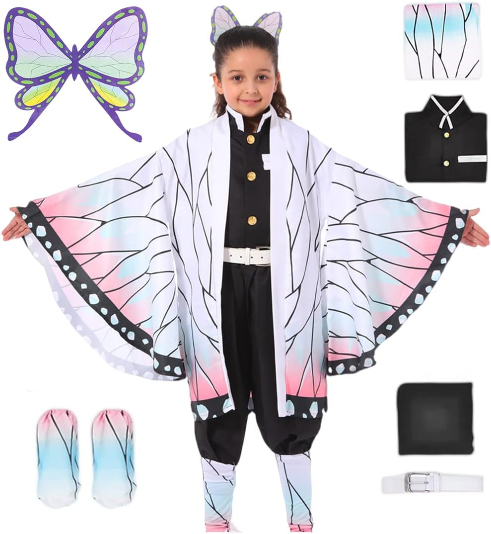 KynkycosKids Animes Kochou Outfits Halloween Cosplay Suits Cosplay Anime Cloak Costume kimono Christmas Uniform child