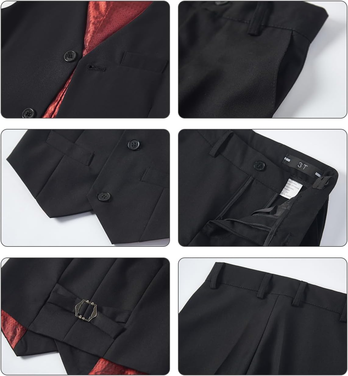 Boys Vest Set Formal Dress Suits Wedding Outfit Dresswear - Image 5