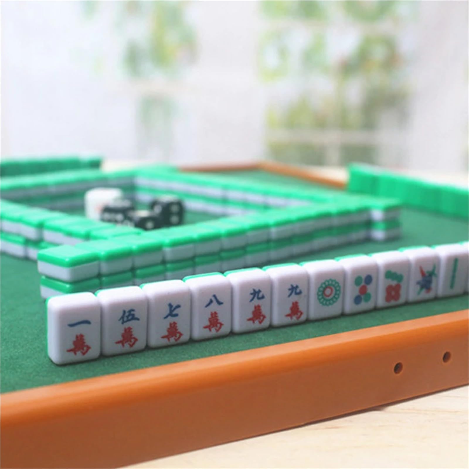 Tavolo da mahjong pieghevole Mini tavolo Mahjong pieghevole Set di gioco Mah Jong portatile for viaggi, tempo libero, intrattenimento al chiuso