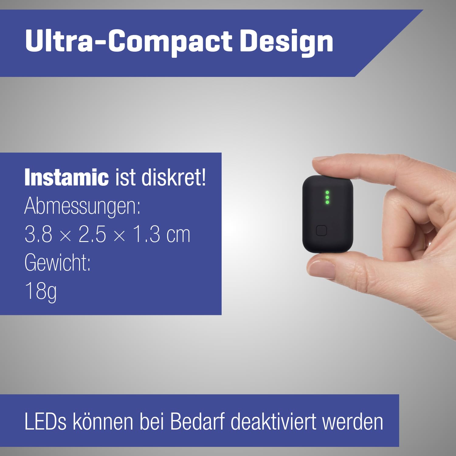 ZOOM Instamic Pro Plus C Stereo, 32-bit Float Wireless Microphone Recorder, kompakter professioneller Audiorecorder, Timecode, Drahtlose Integration mit gängigen Action-Kameras, 16 GB intern, Schwarz