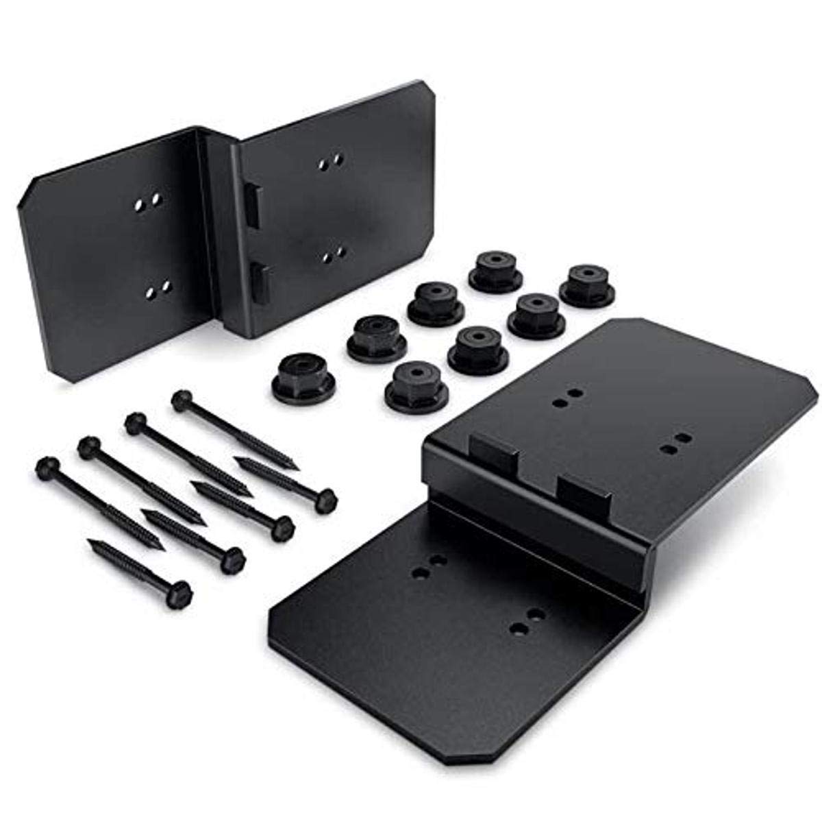 Ozco 52110 Ironwood Lite 8-inch Post to Beam, Black Galvanized Steel (2 per Pack)