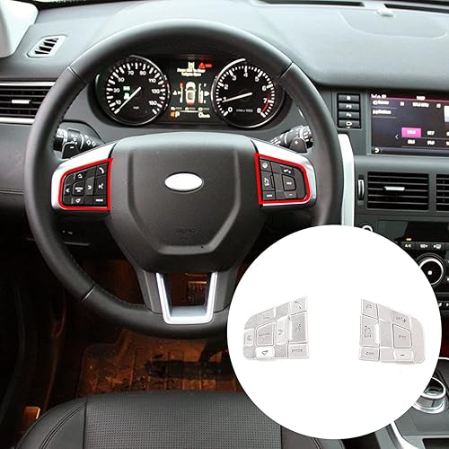 Miniatura 1 de Aleación de aluminio del volante del coche botones lentejuelas decoración pegatinas para Land Rover Discovery Sport 2015-2019 (versión de alto