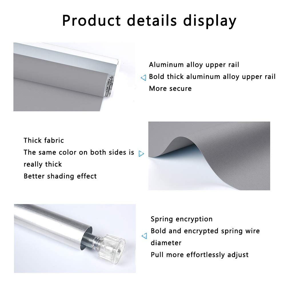 Store enrouleur automatique avec protection UV jour et nuit pour la maison, le bureau, la cuisine et le restaurant Crème personnalisable 80 cm x 180 cm Système de levage intelligent