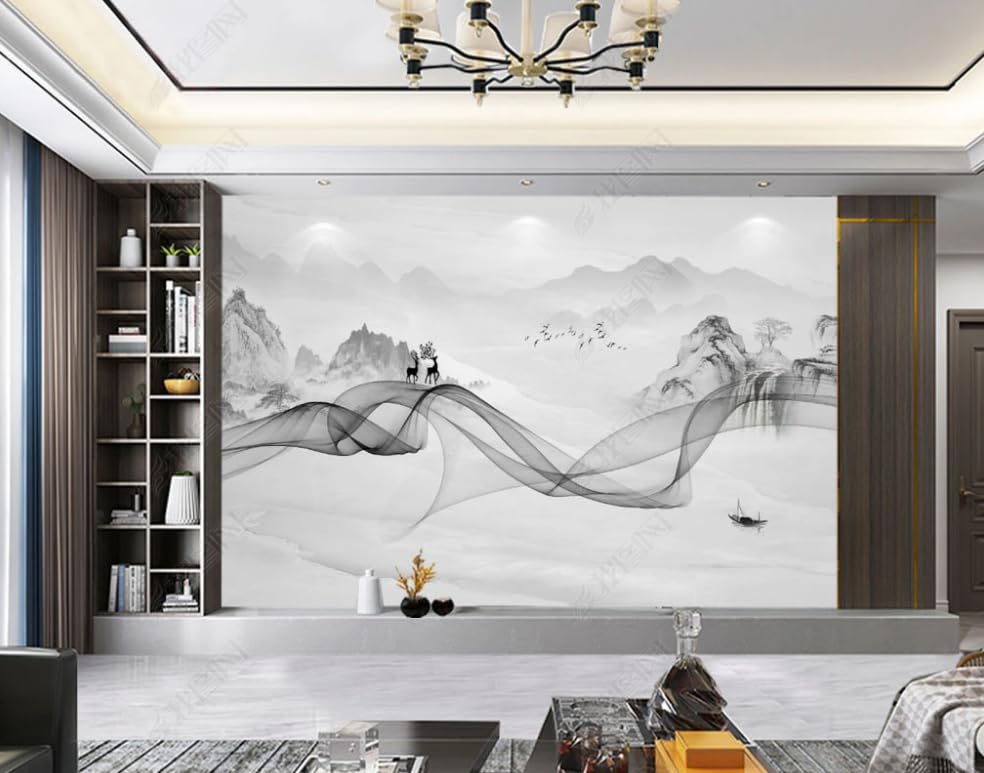 Papier Peint Intissé Banderoles Panoramique Grand Format pour Salon et Chambre 400x280 cm