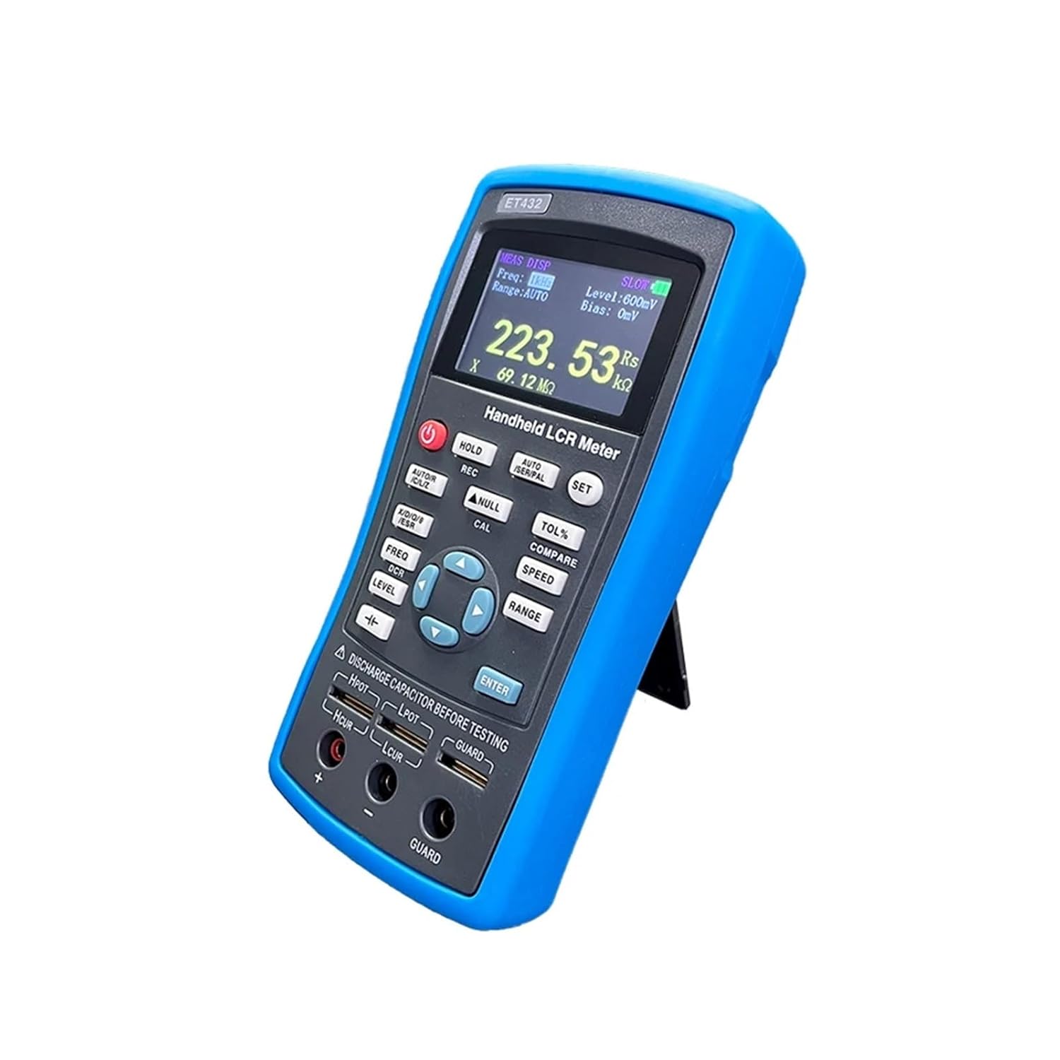 Capacitance Meter, Digital Display Tester LCR Digital Brid Meter ET43 USB Handheld High Precision Capacitance Inductance Resistance Test(ET433)