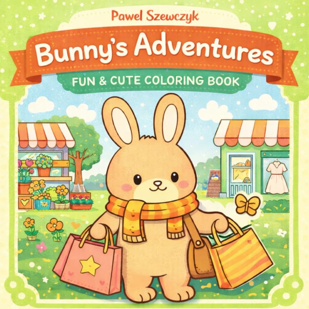 Bunny Adventures: Coloring Book for Adults and Teens with a Cute Bunny with Easy Patterns for Relaxation (Bunny Adventures – Fun & Cute Coloring Book)