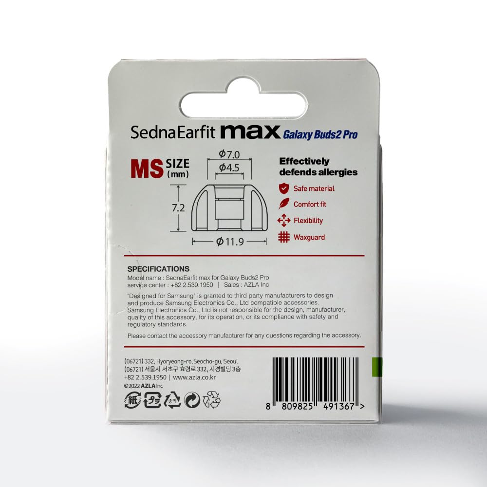 Galaxy Buds2 Pro 1回使用+SednaEarfit MAX1組 Galaxy Buds2 Pro 1回
