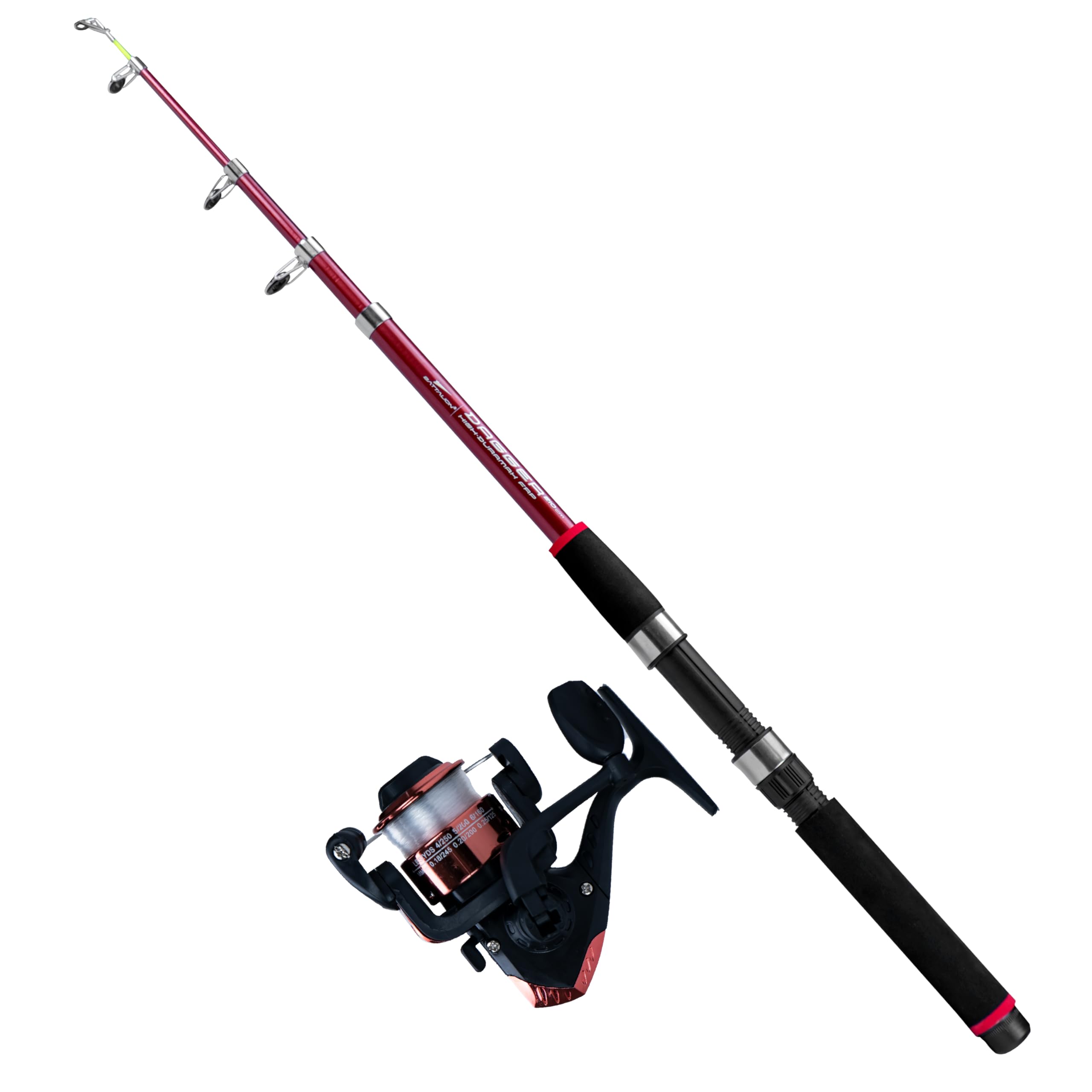 Battalion Dagger Telescopic 7Ft. High Tension Fishing Rod Cobo (210cm) with Pre-Spooled Reel (High Capacity) | Hi-Grade Alloy Guides | Easy to Hanlde | Lightweight Fishing Rod and Reel Combo