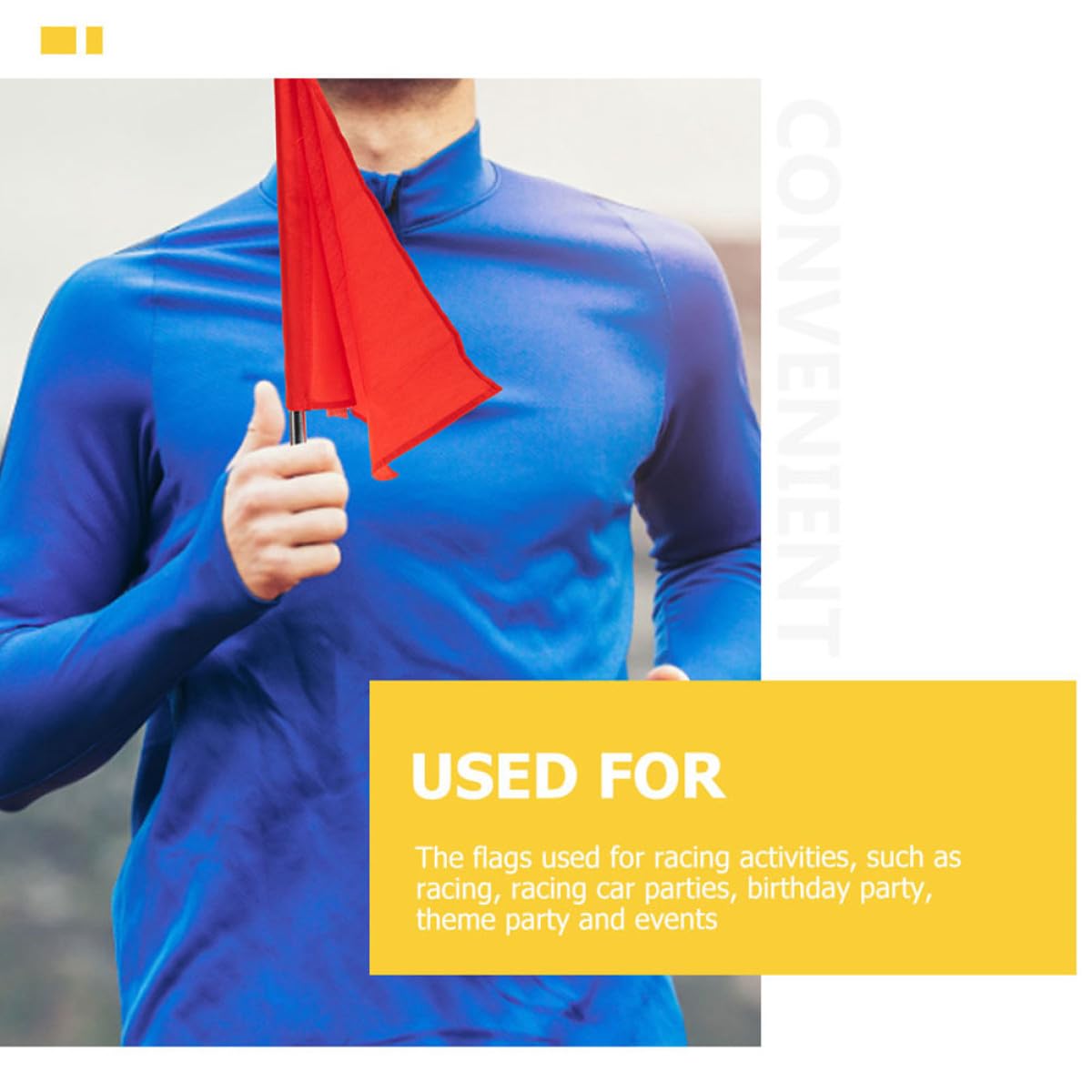 Lot de 4 Drapeaux d'Arbitre de Signalisation de Course en Tissu Résistant Rouge et Vert