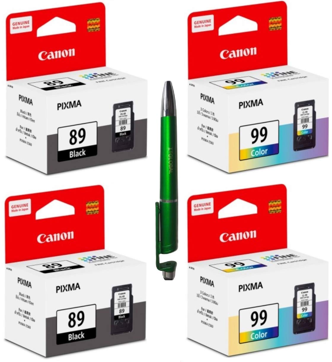 See full amazon price history chart for Canon PG 89 Twin & CL 99 Twin Ink Cartridge with ITGLOBAL 3in1 Multi-Function Mobile Phone Stand, Stylus Pen, Anti-Metal Texture Rotating Ballpoint Pen (Very Colors) Canon PG 89 Twin & CL 99 Twin Ink Cartridge with ITGLOBAL 3in1 Multi-Function Mobile Phone Stand, Stylus Pen, Anti-Metal Texture Rotating Ballpoint Pen (Very Colors) (B081F7TZTM) Amazon Price History, Amazon Price Tracker