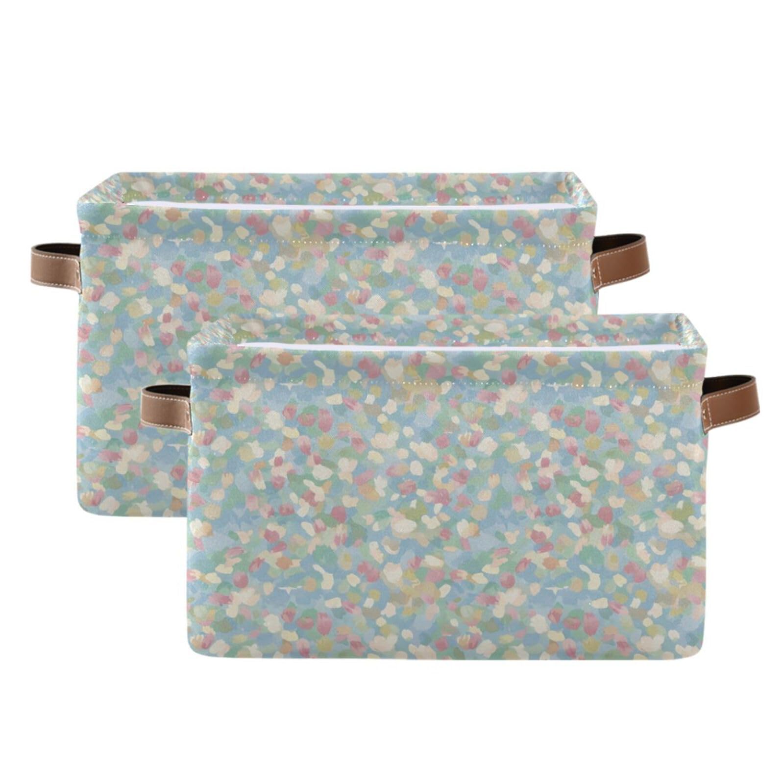 Organiseur de maison étanche bleu pastel avec poignées pour étagère