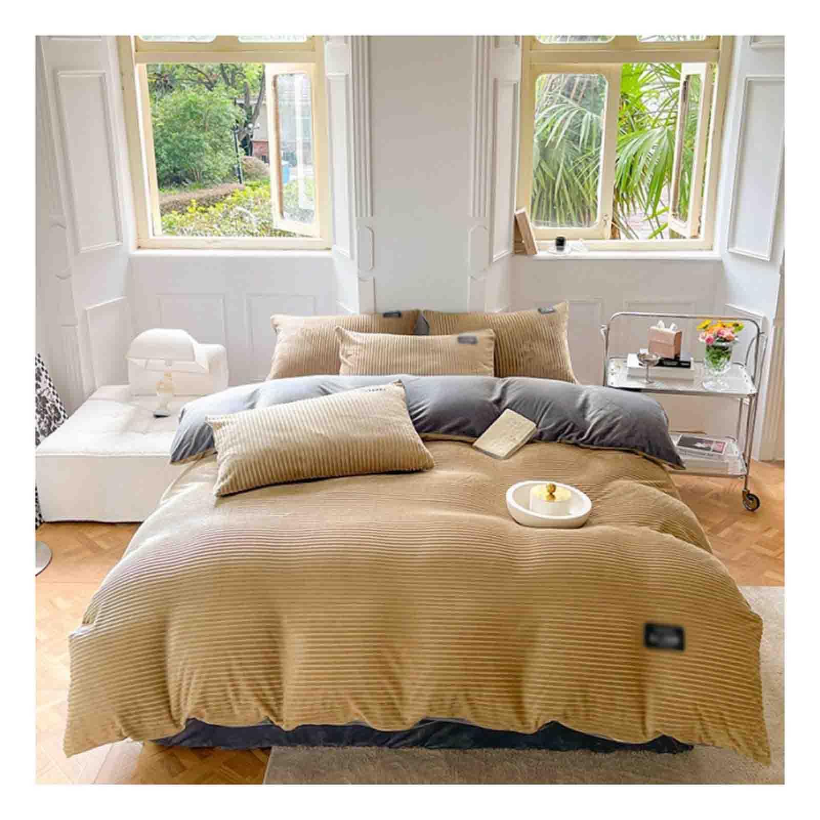 Duvet Covers, Soft and Fluffy Duvet Cover, Cozy Velvet Bedding Set, With 2 Pillowcases And Fitted Sheet - Perfect for A Warm And Cozy Bedroom