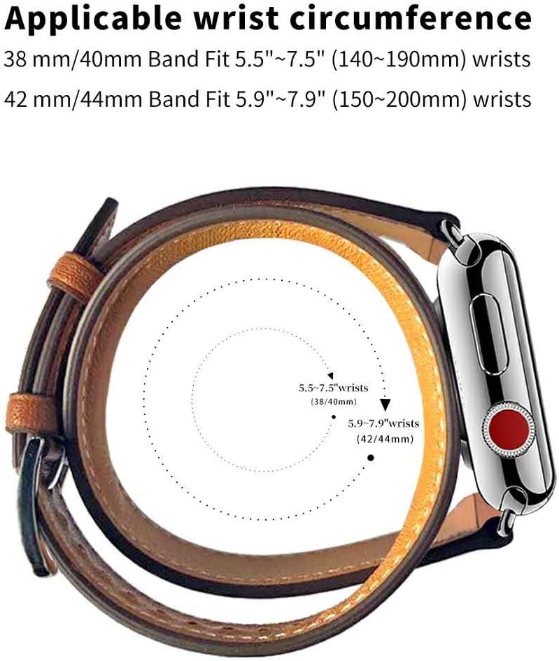 Get Cheap Price WFEAGL Compatible Watch Band 40mm 38mm, Top Grain Leather Double Tour Band with Gold Adapter (The Same as Series 4 with Gold Stainless Steel Case in Color) for Watch Series 4/3/2/1 (Black Band) Up To 40% OFF WFEAGL Compatible Watch Band 40mm 38mm, Top Grain Leather Double Tour Band with Gold Adapter (The Same as Series 4 with Gold Stainless Steel Case in Color) for Watch Series 4/3/2/1 (Black Band)