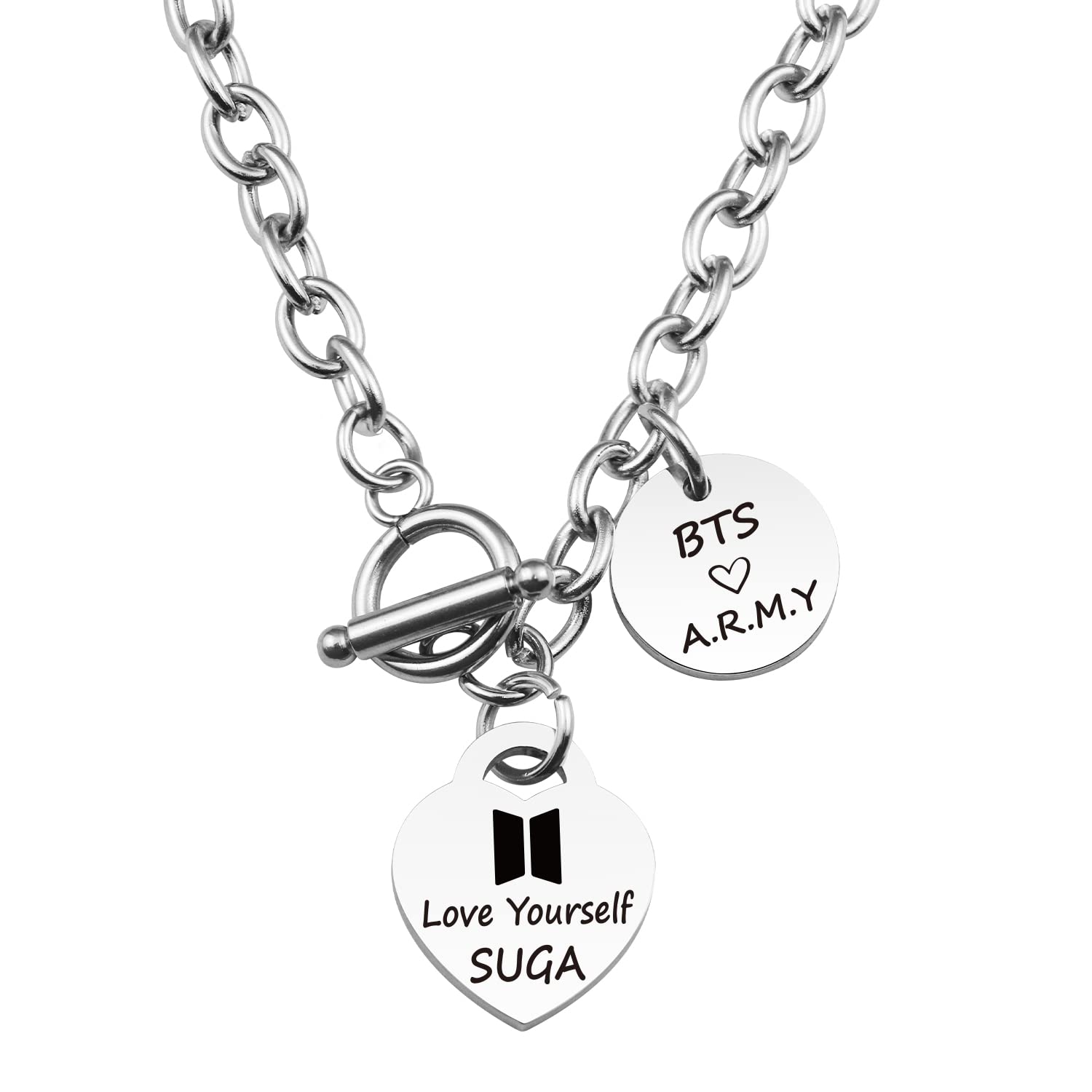 ARETIS Kpop BTS Necklace BTS Be the best J-HOPE JIMIN JIN JK RM SUGA V Necklace Bangtan Boys Necklace BTS Lover Korean Gro...