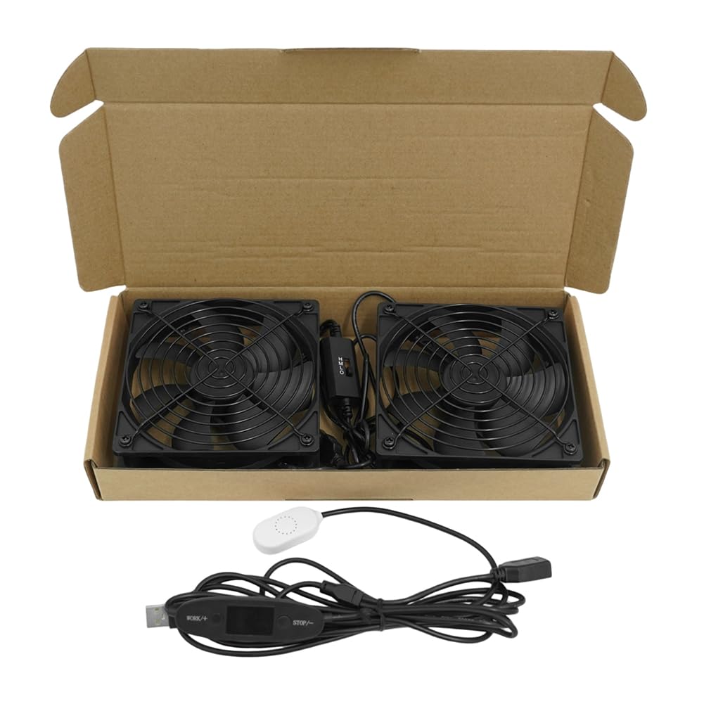 Intelligenter Ventilator für Zendure Hyper 2000 / SolarFlow 800 Plus / 1600 AC+ Balkon-Solaranlage, 300 m³/h Luftdurchsatz, 3 Geschwindigkeitsstufen, automatische Temperaturregelung von 0–60 °C