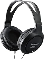 Panasonic RP-HT161-K Over-Ear Headphones: Lightweight Wired with XBS Extra Bass, Clear Sound, 6.5ft Cord for Phones, Laptops, Gaming (Black)