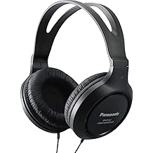 Panasonic Headphones, Lightweight Over the Ear Wired Headphones with Clear Sound and XBS for Extra Bass, Long Cord, 3.5mm Jack for Phones and Laptops   RP-HT161-K Black