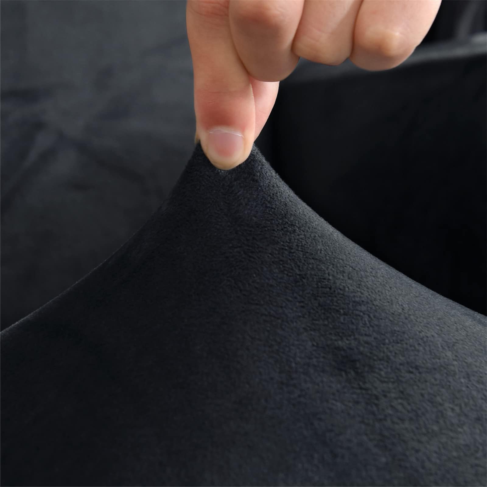Copertura per console centrale elasticizzata in velluto nero per divano reclinabile, 2 pezzi, per divano a forma di L, con portabicchieri, protezione per mobili reclinabili
