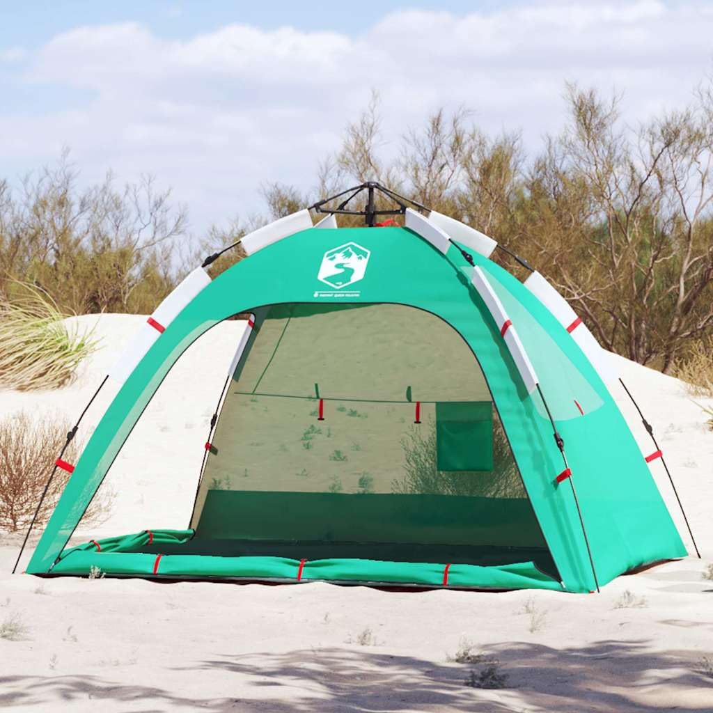 Tenda da spiaggia per 2 persone, impermeabile, verde
