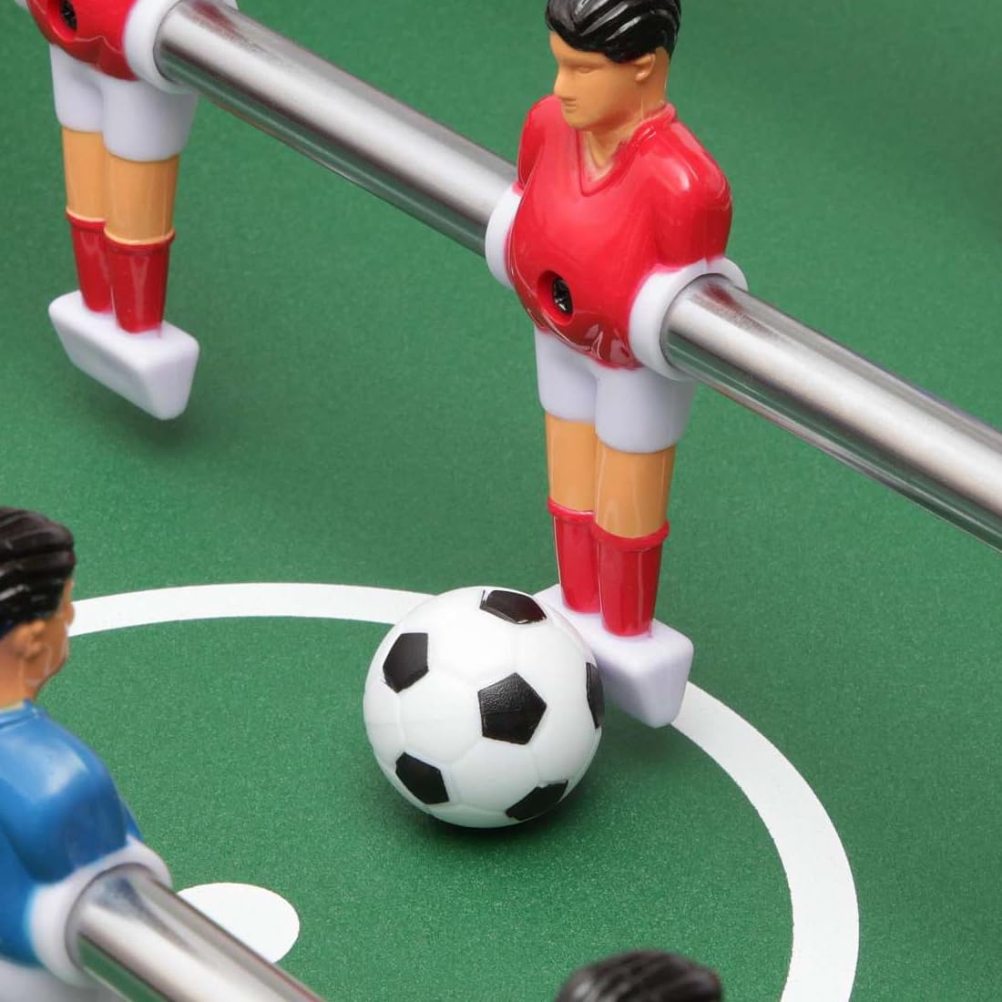 12Pezzi Mini Biliardino Gioco, 23 mm/0,9 Pollici Calcio Balilla, Palline per Adulti Bambini Sollievo Relax (Bianco e Nero)