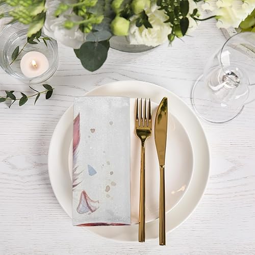 Miniatura 2 de Juego de 6 servilletas de tela de 20 x 20 pulgadas, lavables y reutilizables, para decoración de mesa de boda, fiesta de vacaciones, hogar, cóctel,