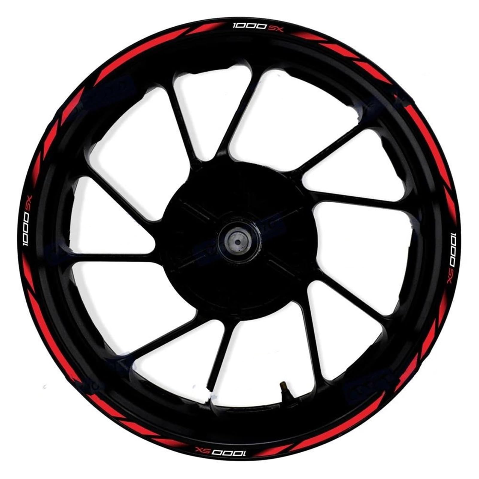 Motorcycle 17 Inch Front and Rear Stripe Decals Wheel Rim Stickers for Kawasaki 1000SX for Z1000SX(Color12)