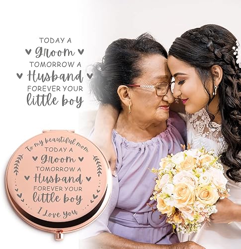 Miniatura 4 de Mother of The Groom Gifts from Groom Rose Gold Compact Mirror Wedding Gift for Mom from Groom Personalized Gifts for Mom Bonus mom New Mom Stepmom