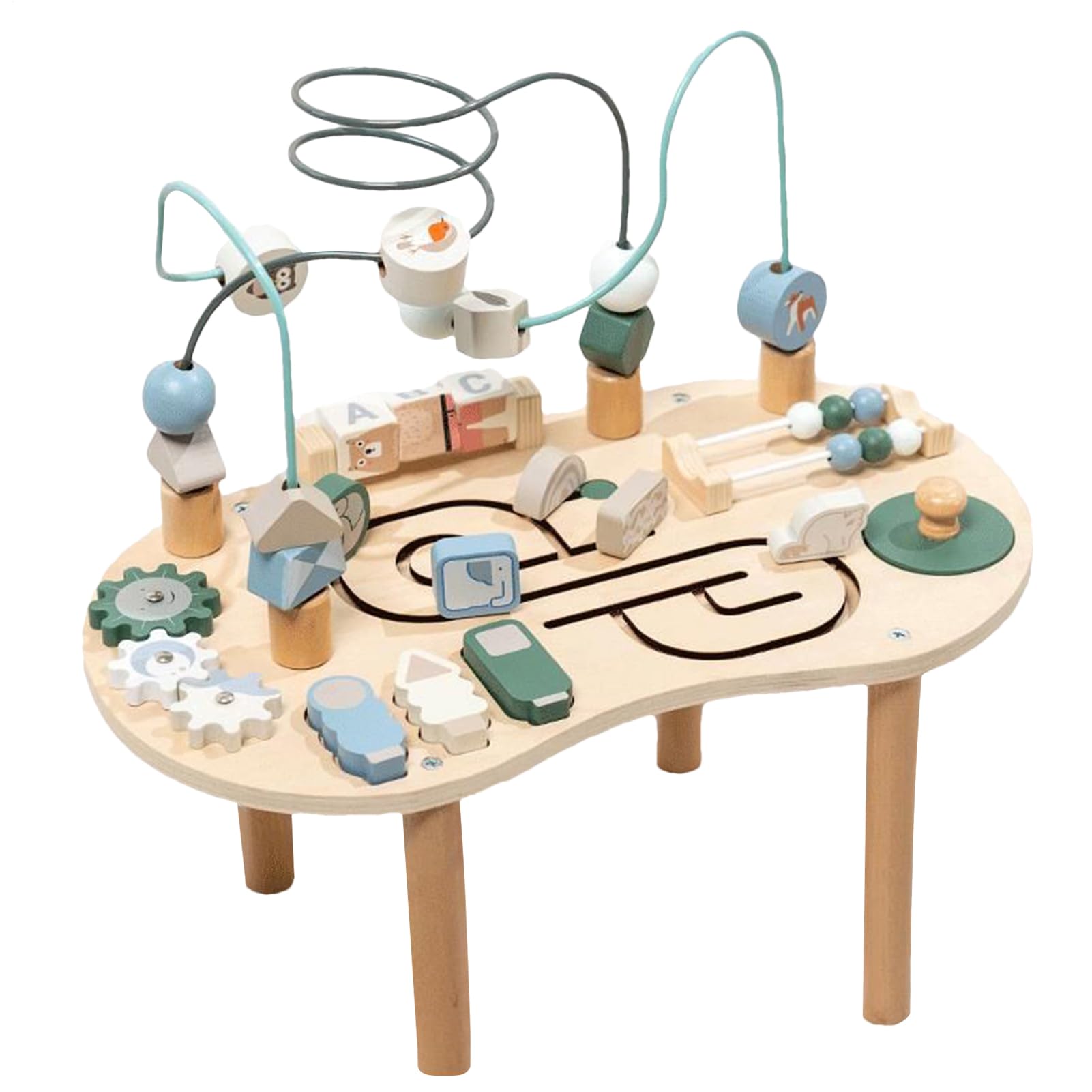 Table d'Activités - Table de Jeu pour Tout-Petits - Bureau d'apprentissage en Bois Garçons et Filles Maison Jardin Cadeaux Anniversaire Noël