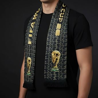 Official FIFA World Cup 2026 Edition - Polyester Trophy Scarf Gameday Fan Wear for all Matches