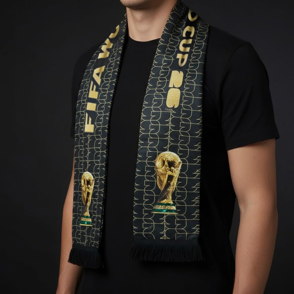 Official FIFA World Cup 2026 Edition - Polyester Trophy Scarf – Gameday Fan Wear for all Matches - 2