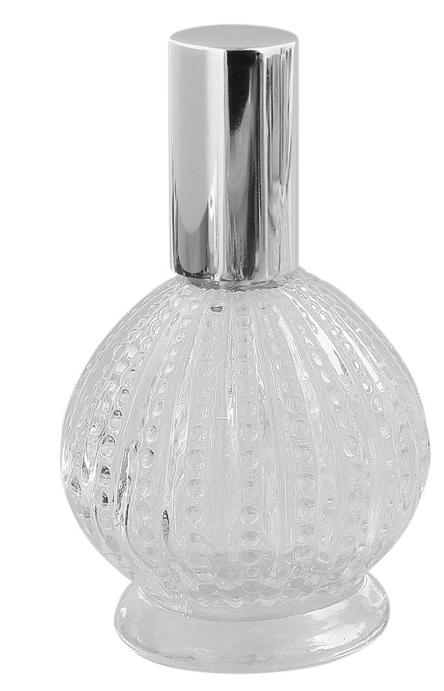 Kosmetex Parfümflakon Mit Ballpumpe – 75 Ml Glasflakon Mit Wirbelstreifen Zum Selbstbefüllen