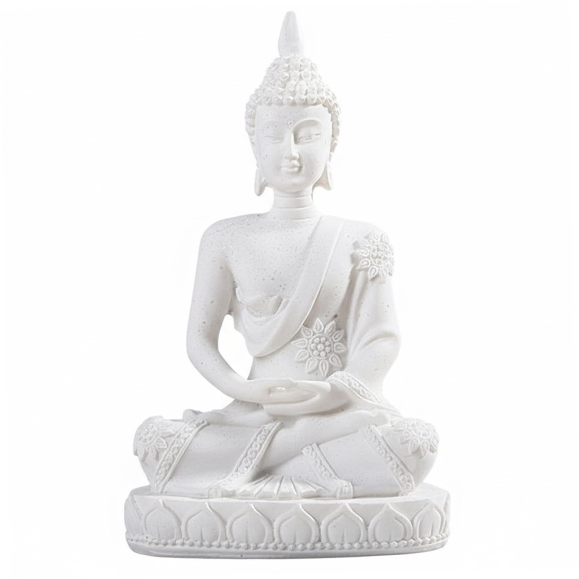 Tsawntd Buddha Statue, Handmade Resin Buda Figurine for Indoor Serene Decor, 4.3 Inch Mini Meditation Statue for Home Decor