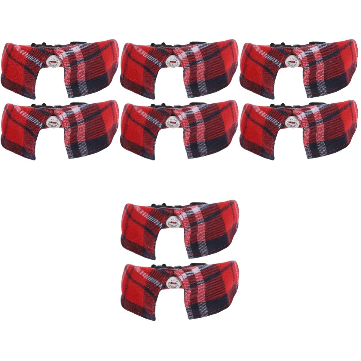 POPETPOP Lot De 4 Colliers Réglables pour Chat avec Clochette Motif Écossais Et Dessin Animé pour Petits Chiens Et Chats 2 Pièces X 4