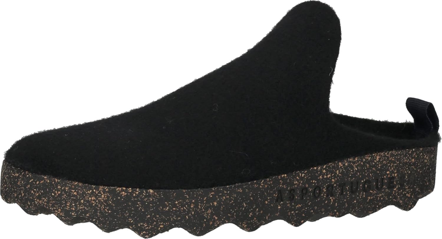 Asportuguesas New Women's Come Slip On Black Tweed 37
