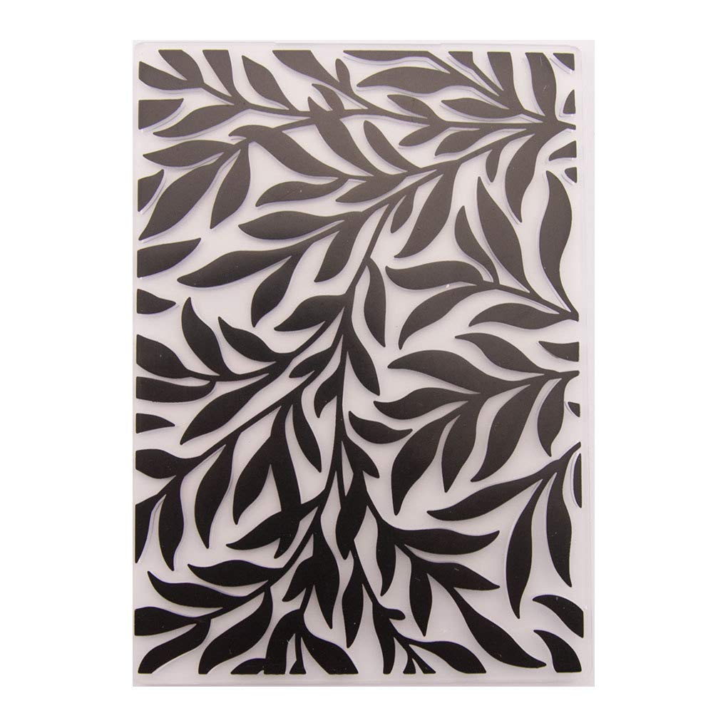 Leaves Background Plastic Embossing Folder for Scrapbook DIY Album Card Tool Plastic Template Folders