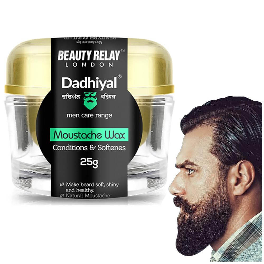 BEAUTYRELAY LONDON Dadhiyal Moustache Liquid Wax For Men Strong Hold & Fixing Wax With Goodness Of Castor Oil, Beeswax, Hemp Seed Oil And Vitamin E- Light & Non-Greasy Wax Hydrates & Conditions 25G-image-33
