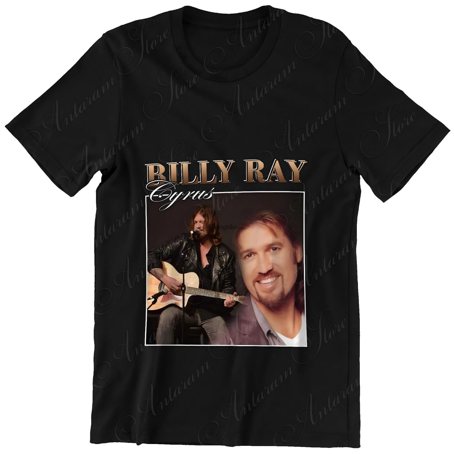 A3ae3ed3aw Men's Black Billy-Ray-Cyrus-90S-Shirt