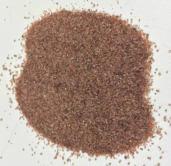 Blast Media Garnet Abrasive, 80 Grit, 55 lb Box, 150-297 Micron, 60-100 psi, 4-6 Cycles, Ideal for Industrial Blasting, Minimum Mesh 40, Maximum Mesh 80