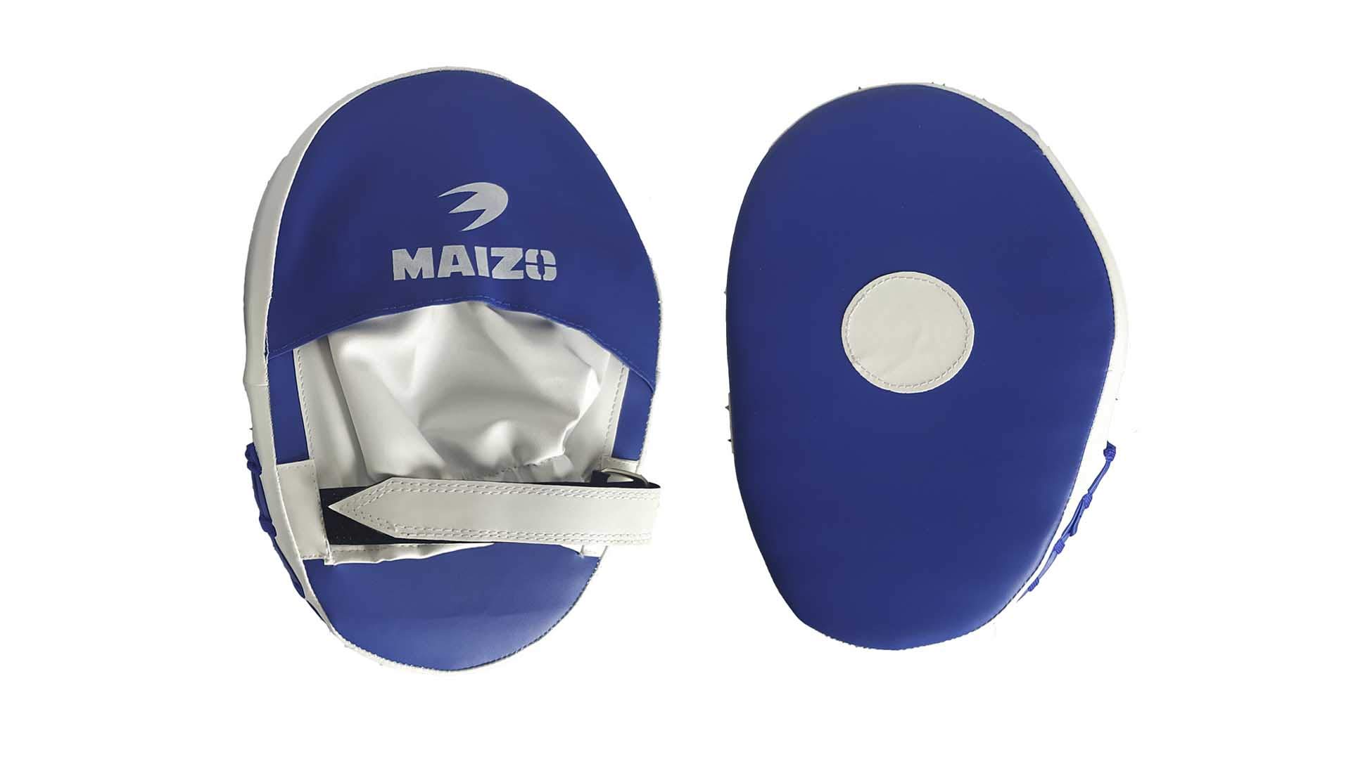 MAIZO Straight Synthetic Leather Focus Pads/Boxing Pads/Punching Mitts for Boxing/Maya Hide Hook & Jab Target/Training/Taekwondo/Strike Shield for Sports, Fitness, Practice - White Blue (B083W4TMKK) Amazon Price History, Amazon Price Tracker