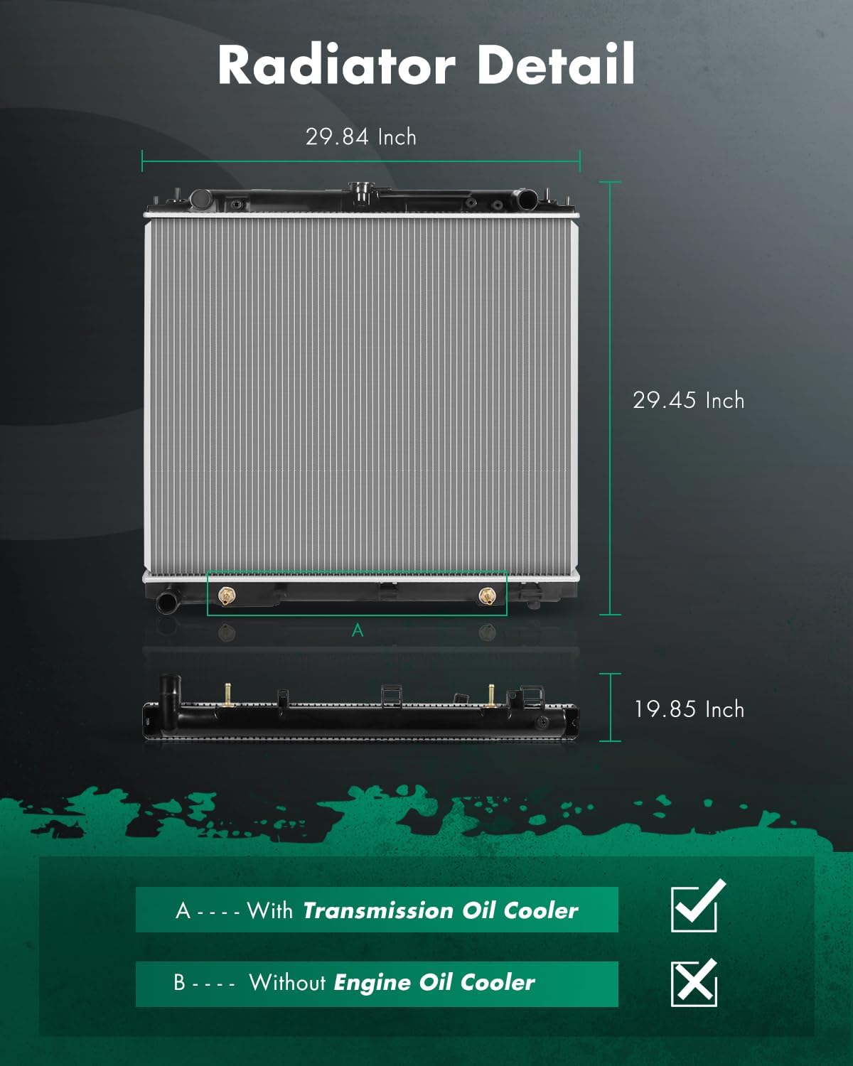 SCITOO 2807 Radiator Replacement Compatible for 2005-2018 for Nissan for Frontier 2005-2012 for Nissan for Pathfinder 2005-2015 for Nissan for Xterra 2009-2012 for Suzuki for Equator