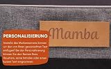 Petsen Personalisierte Hundebett XL - Grosse Große Mittelgroße Hunde - Hundekissen – Hundekörbchen - Hundematte mit Gravieren Namen (Grau, L 100 x B 65 x H 17 cm)