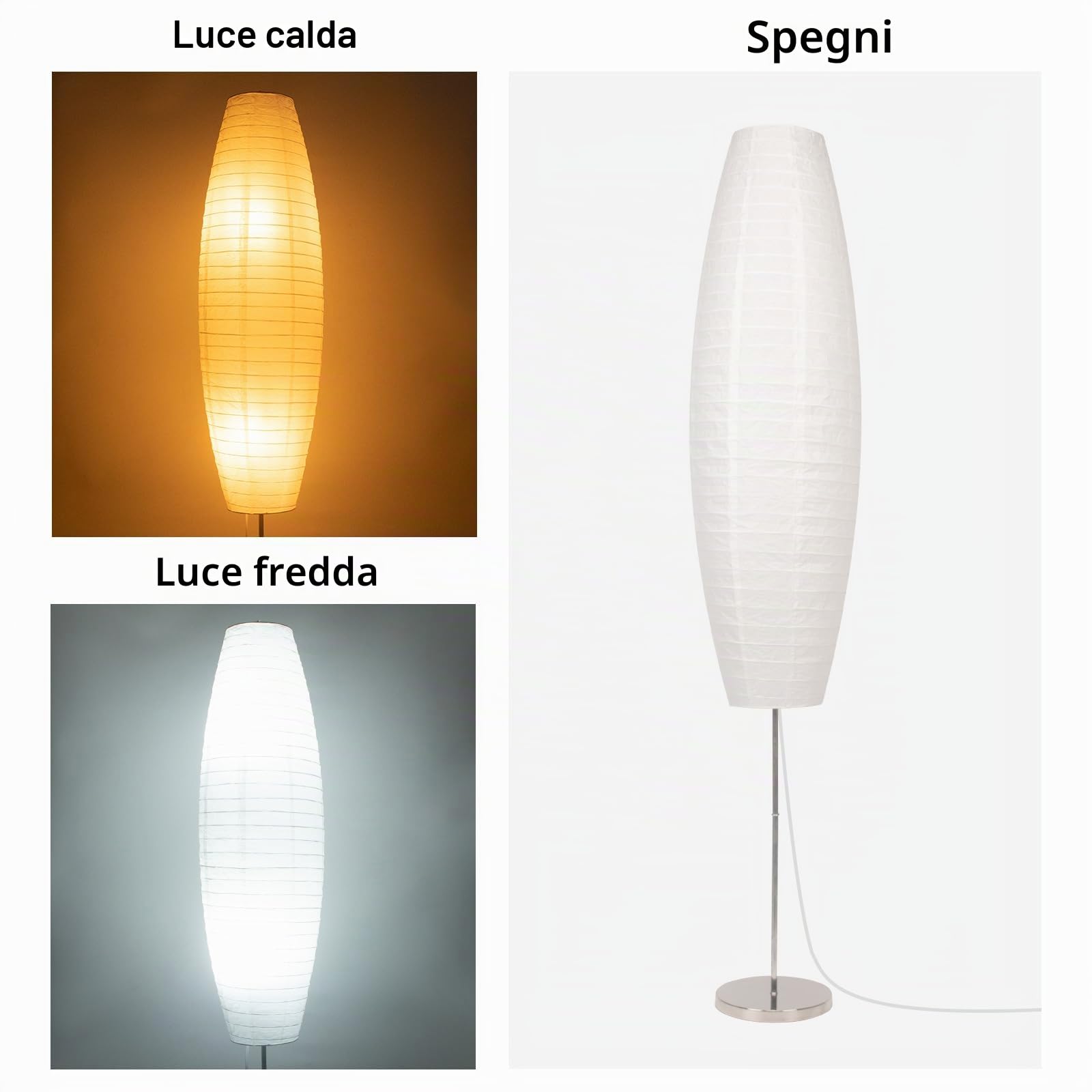 HonoDing Set di Lampade da Terra in Carta di Riso - Perfette per la Decorazione del Soggiorno e della Camera da Letto - 59'' Tall(1PC)