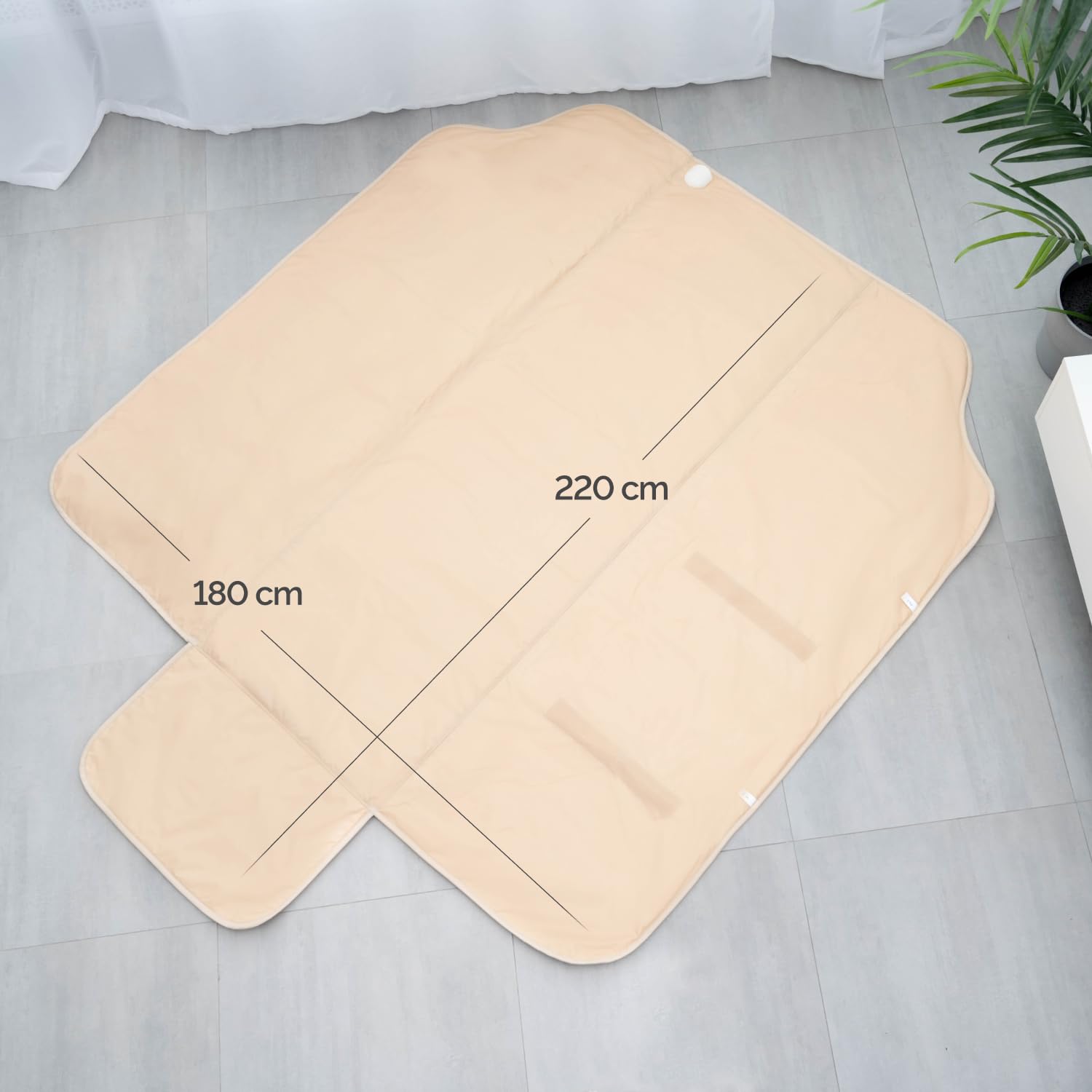 Manta Térmica SPA Infrarroja 180x220 cm, 2 Zonas de Calor con Control Remoto, Sauna Portátil en Casa, Terapia Infrarroja, Desintoxicación Corporal, Antienvejecimiento, Máquina de Belleza