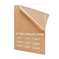 Vista 84 de KINLINK Láminas de plexiglás 6x12 de 1/8 pulgada de grosor - Lámina de acrílico negro fundido de 3mm, lámina de plástico policarbonato