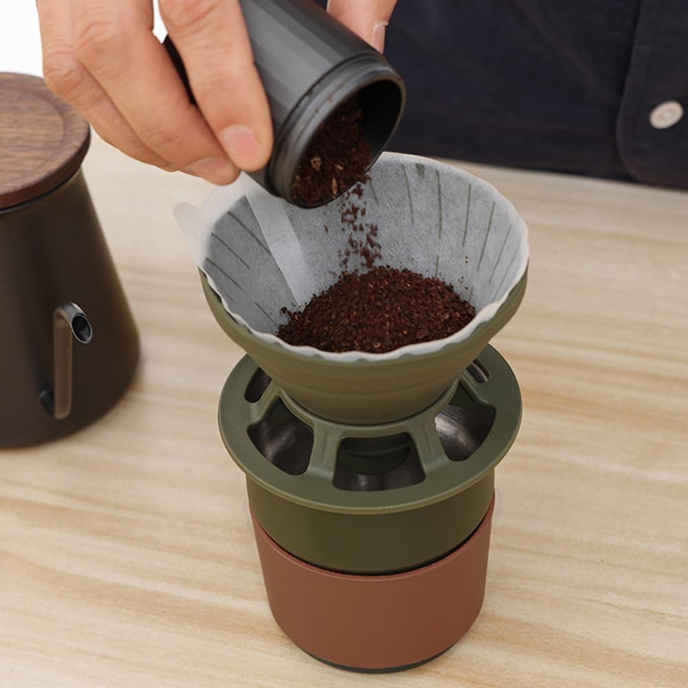 outdoorm Filtro da caffè pieghevole riutilizzabile portatile con