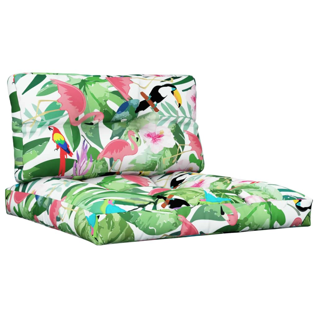 Coussins de palette multicolores en tissu pour canapé de jardin - Lot de 2