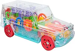 Carro Bate Volta Gear Transparente Com Sons e Luzes (TIFFANY)